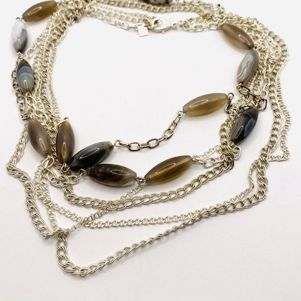 Banana Republic Necklace Long 38” Glass Beads